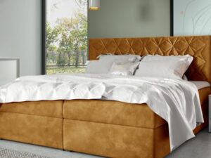 miniaturka Duże Łóżko Tapicerowane do Sypialni LEA 7