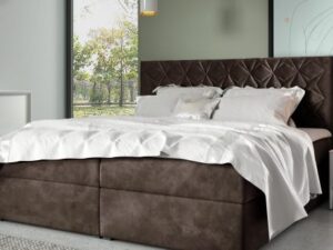 Duże Łóżko Tapicerowane do Sypialni LEA 7