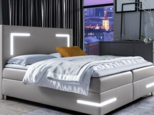 miniaturka Duże Łóżko Kontynentalne z Oświetleniem LED KORA