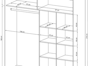 miniaturka Przesuwna dwudrzwiowa szafa WESTA VII 200 cm