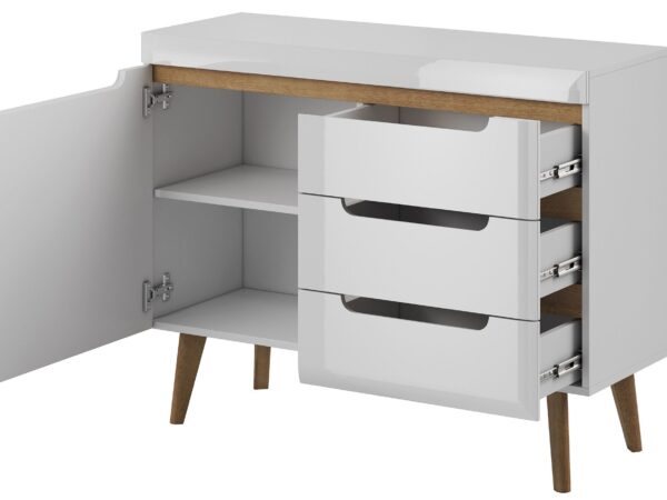 komoda biała w stylu skandynawskim do salonu