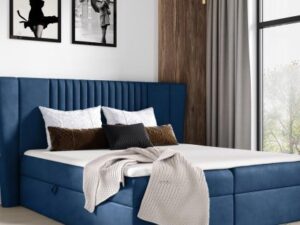 miniaturka Łóżko kontynentalne z wysokim oparciem KARLA