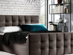 miniaturka Duże łóżko kontynentalne STEEL