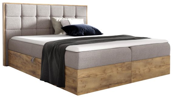 Drewniane łóżko kontynentalne bez BLANK 1