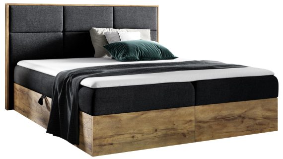 Łóżko drewniane kontynentalne czarna BLANK 2