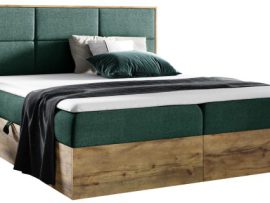 Łóżko drewniane kontynentalne zieleń BLANK 2