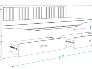miniaturka Łóżko rozkładane BILL