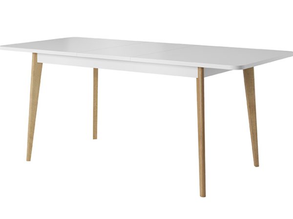 Biały stół na drewnianych nóżkach GREC