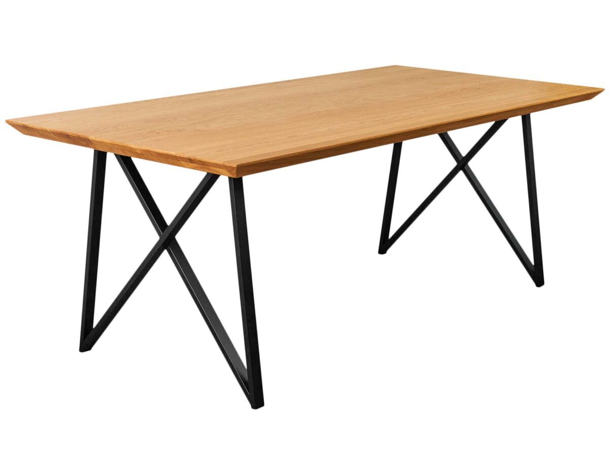 Stół Dębowy na Metalowych Nogach DARCO