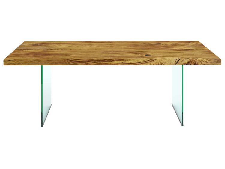 Stół Drewniany Duży Szklane Nogi CAMILO