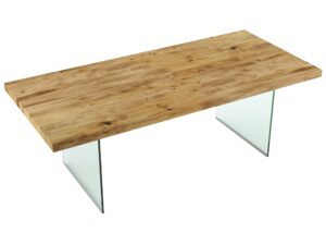 miniaturka Stół Drewniany Duży Szklane Nogi CAMILO