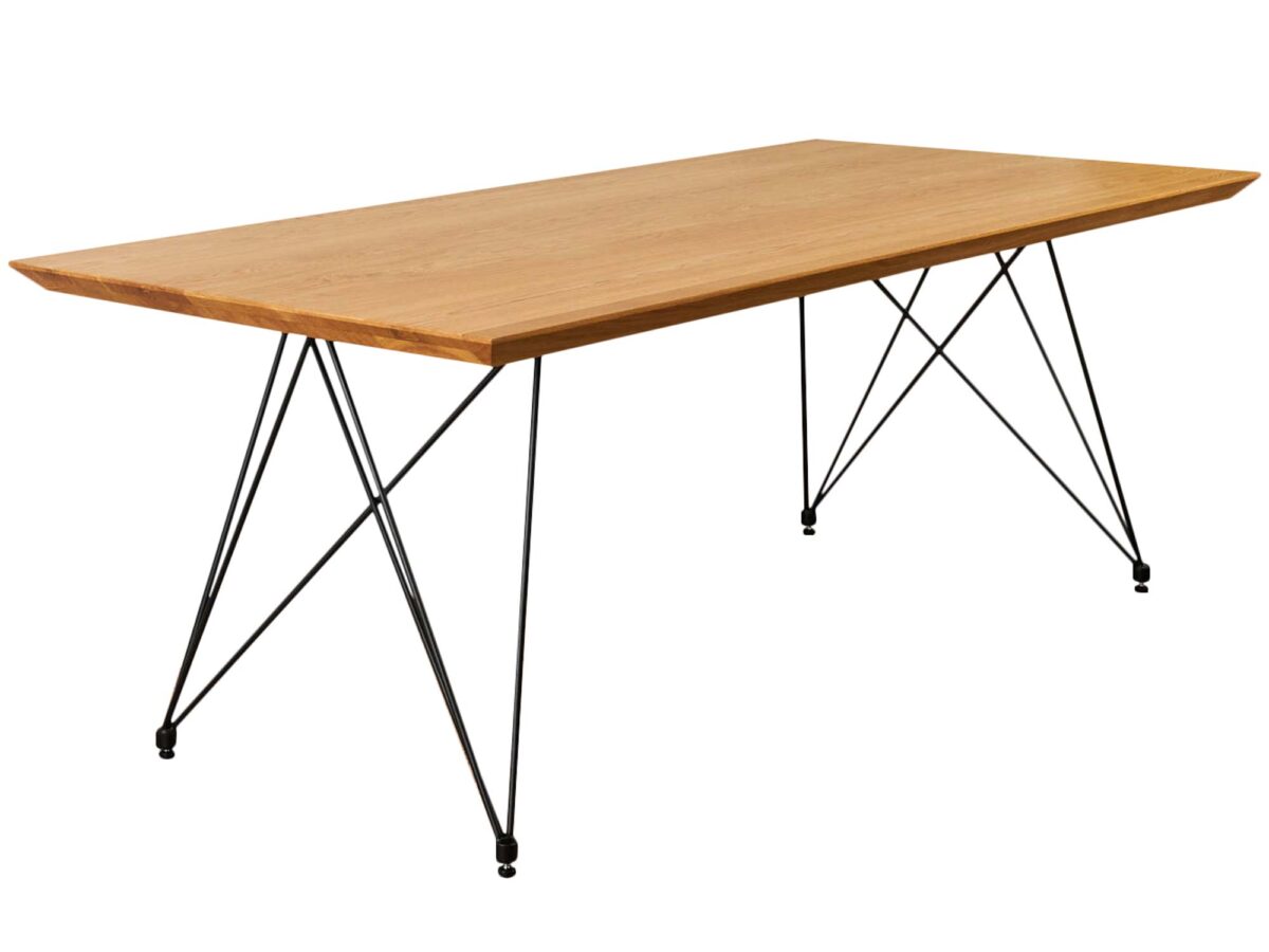 Stół Industrialny Drewniany na Metalowych Nogach RICOS