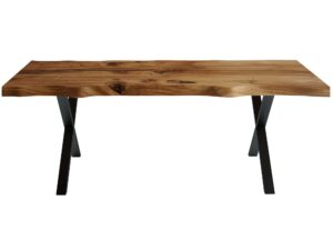 miniaturka Stół Jadalniany Drewniany na Metalowych Nogach DERVIS