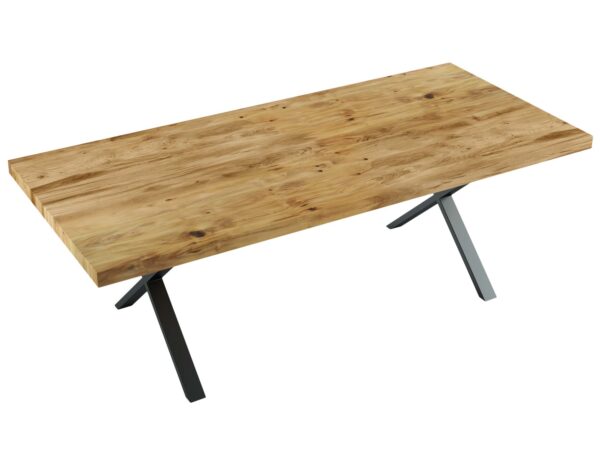 Stół Jadalniany Drewniany na Metalowych Nogach DERVIS