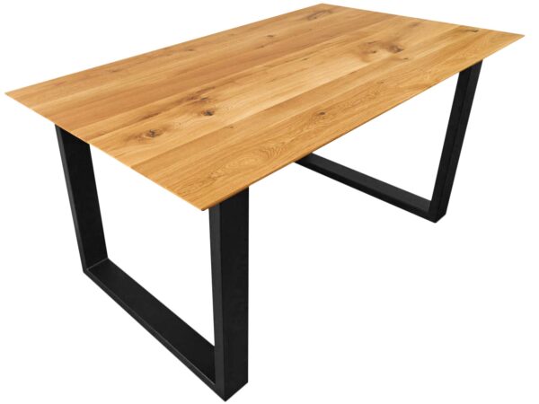 widok z góry Bok Stół z Blatem Drewnianym Metalowe Nogi VIPER