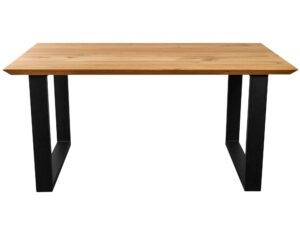 miniaturka Stół z Blatem Drewnianym Metalowe Nogi VIPER