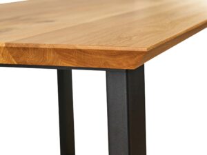 miniaturka Stół z Blatem Drewnianym Metalowe Nogi VIPER