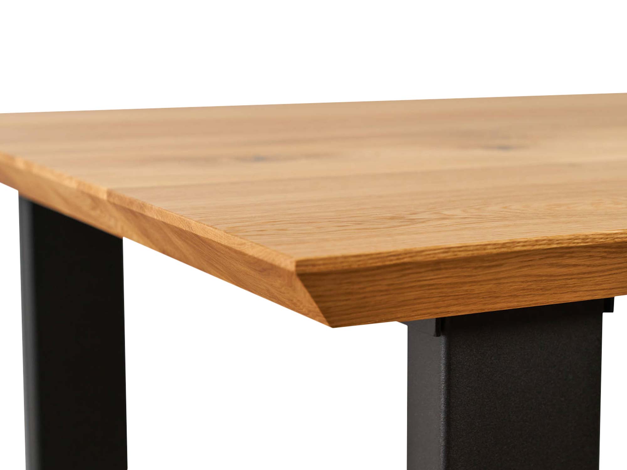 blat skośny Stół z Blatem Drewnianym Metalowe Nogi VIPER b
