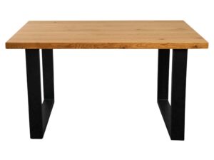 miniaturka Stół z Blatem Drewnianym Metalowe Nogi VIPER
