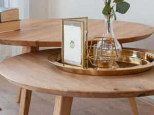 miniaturka Okrągły stolik drewniany Oakwood