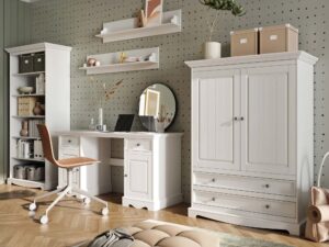 miniaturka Biała komoda drewniana bieliźniarka NISAN