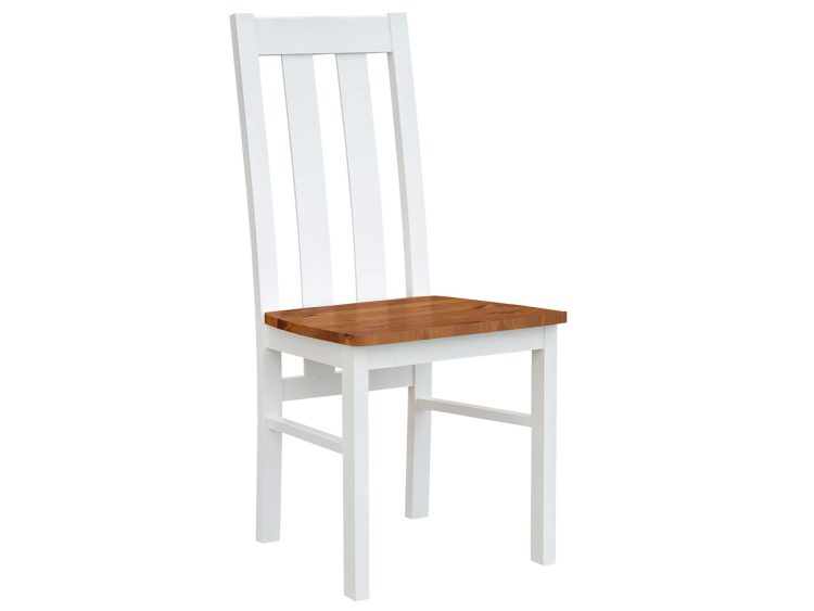 Krzesło sosnowe biały dąb NISAN 2