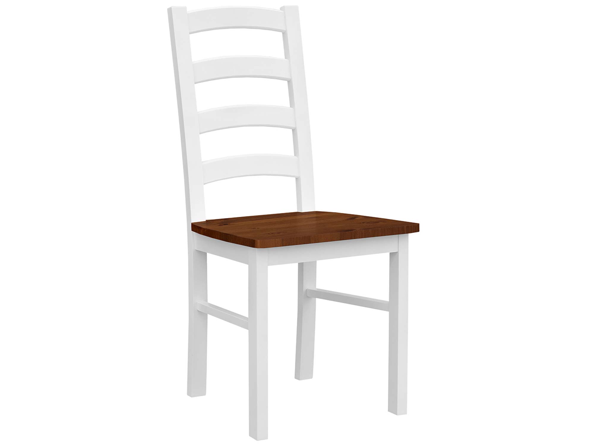 Solidne krzesło drewniane biały orzech NISAN