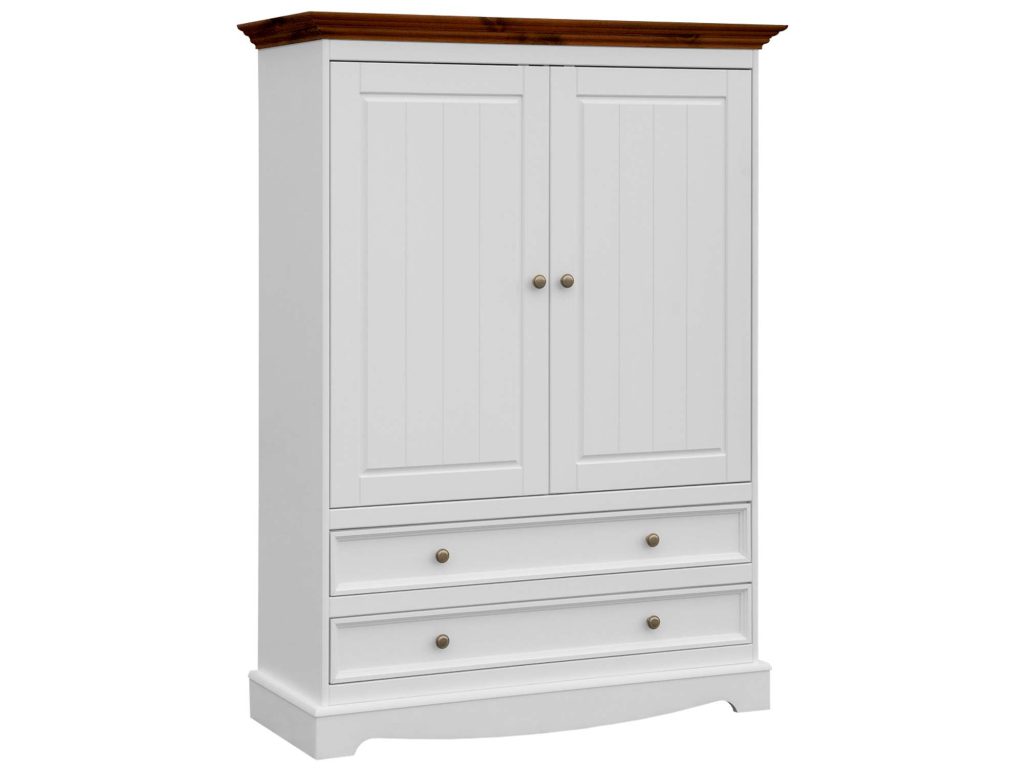 Biała komoda drewniana bieliźniarka NISAN