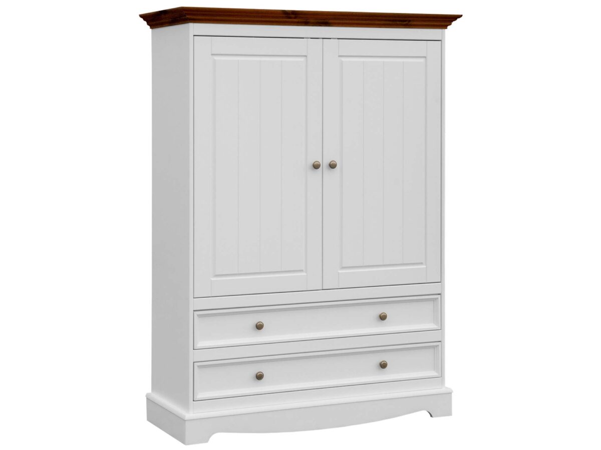 Biała komoda drewniana bieliźniarka NISAN