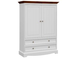 Biała komoda drewniana bieliźniarka NISAN