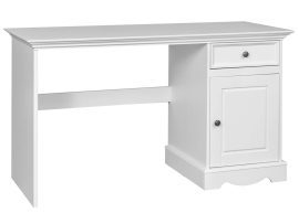 Pojedyncze biurko drewniane białe NISAN