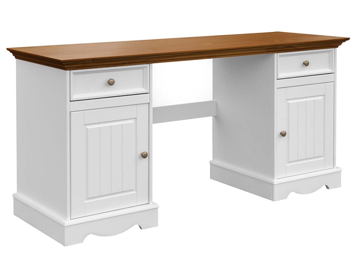 Solidne biurko z litego drewna NISAN