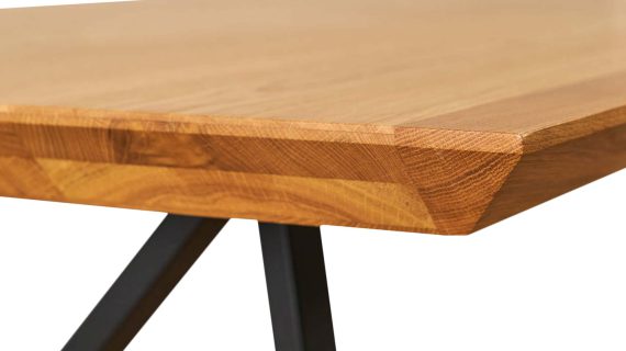 miniaturka Stół Drewniany z Metalowymi Nogami VIRAGO