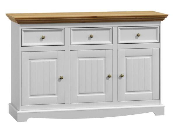 Komoda drewniana klasyczna biały dąb NISAN