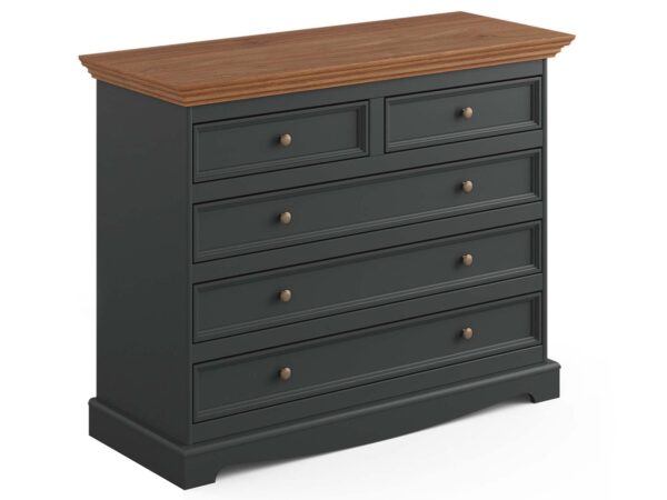 Komoda z szufladami grafit dąb NISAN