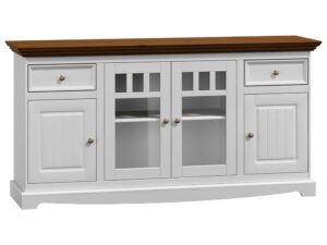 miniaturka Biała komoda z przeszkleniami NISAN