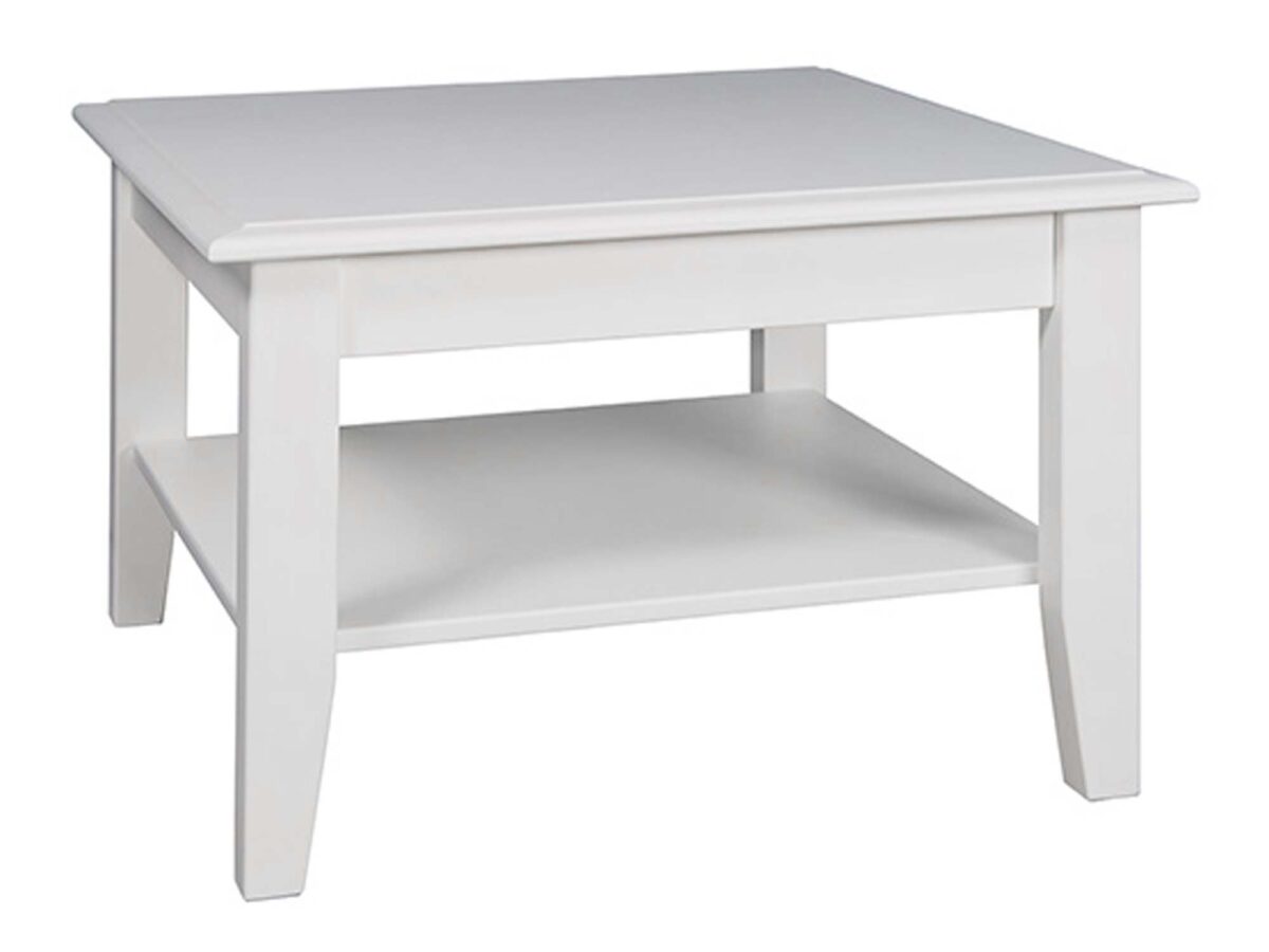 Biała ława drewniana do salonu NISAN