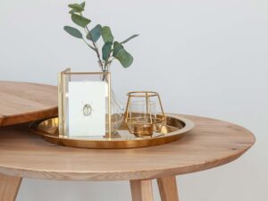 miniaturka Okrągły stolik drewniany Oakwood