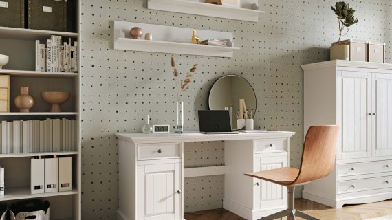 miniaturka Biała komoda drewniana bieliźniarka NISAN