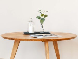 miniaturka Okrągły stolik drewniany Oakwood