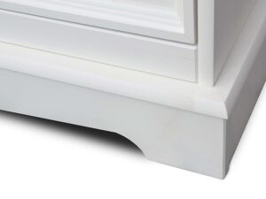 miniaturka Biała szafka nocna z litego drewna NISAN