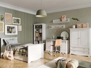 miniaturka Biała komoda drewniana bieliźniarka NISAN