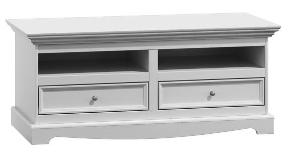 Drewniana szafka RTV biała NISAN