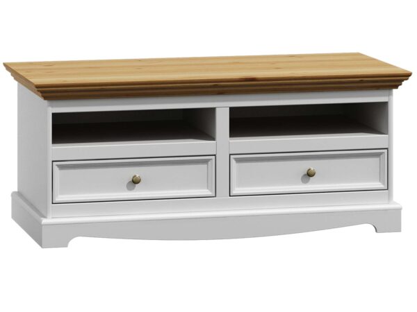 Drewniana szafka RTV biały dąb NISAN