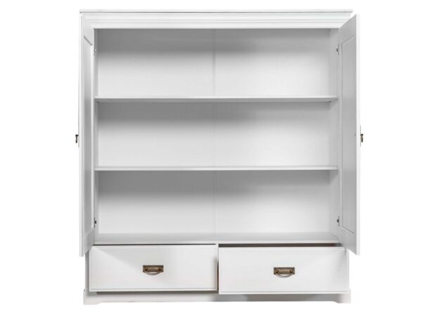 Mała szafa bieliźniarka biały otwarta SENA