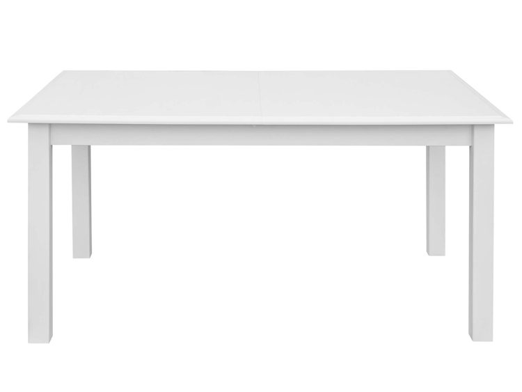 Solidny stół drewniany rozkładany biały front NISAN