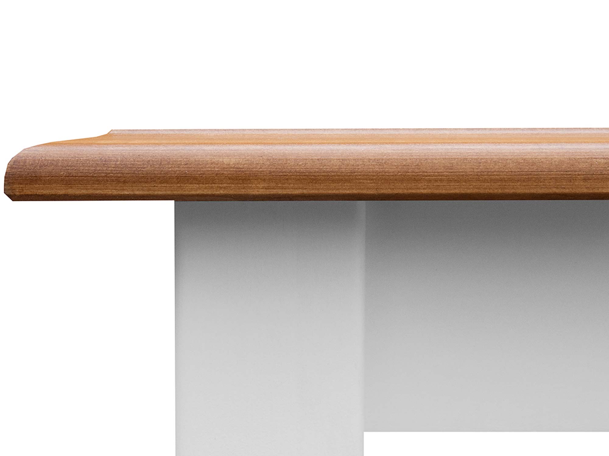 Solidny stół drewniany rozkładany biały dąb krawędź profil NISAN