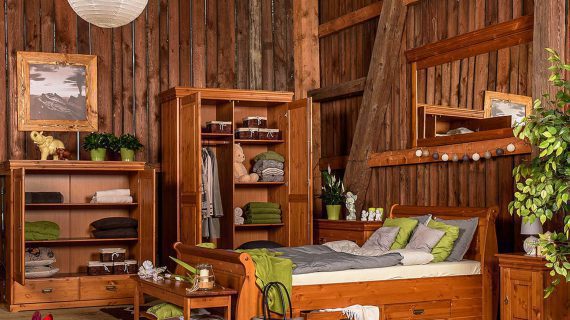 miniaturka Drewniane łóżko prowansalskie SENA