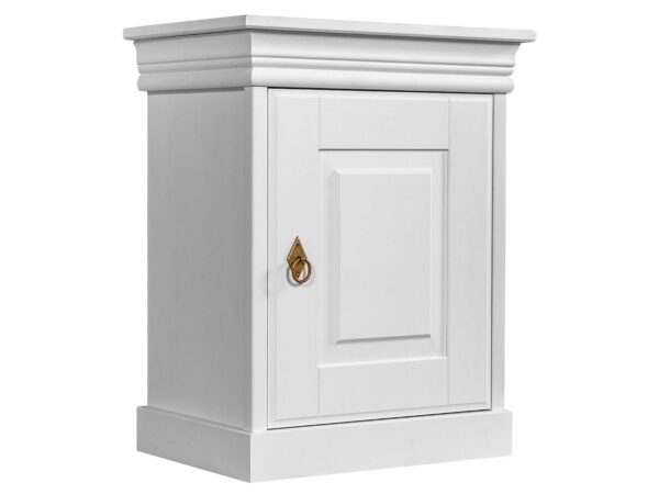 Drewniana szafka nocna biały ikonka SENA