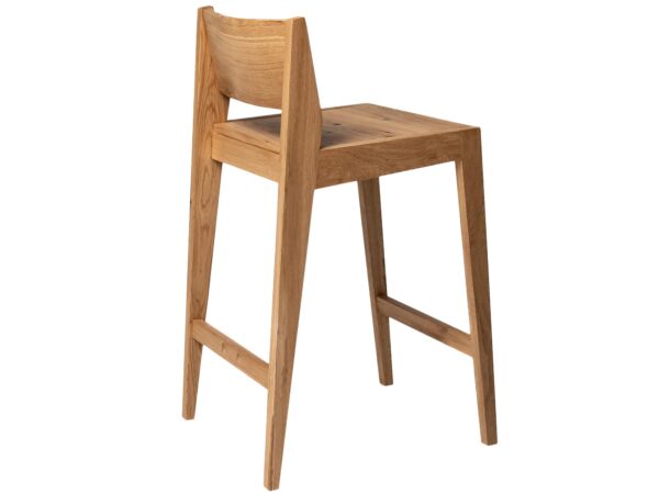 Klasyczny hoker z litego drewna do jadalni lub baru